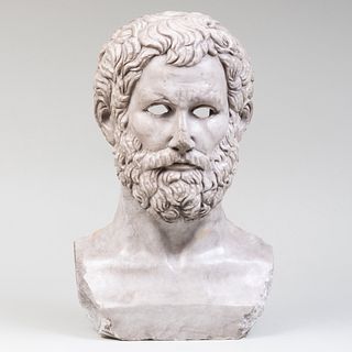 Italian Carved Marble Bust of Adriano