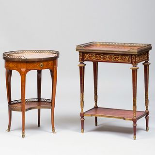 Louis XVI Style Ormolu-Mounted Mahogany and Tulipwood Parquetry Table Ã  Ã‰crire