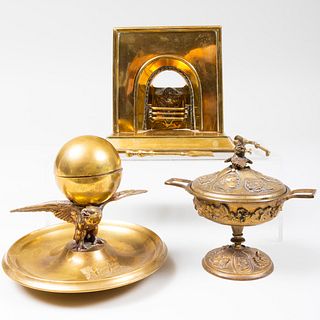 Group of Brass and Bronze Table Articles