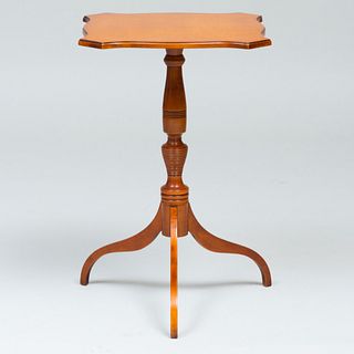Federal Style Satinwood Candlestand, of Recent Manufacture