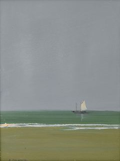 ANNE PACKARD, American b. 1933, Untitled (Ship Off Shore)