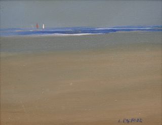 ANNE PACKARD, American b. 1933, Untitled (Horizon with Two Boats)