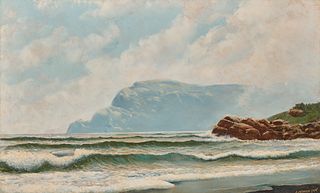 ANTONIO JACOBSEN, American 1850-1921, Crashing Surf, 1906