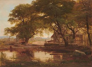 SAMUEL LANCASTER GERRY, American 1813-1891, Old Mill Pond, 1859