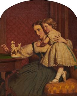 SEYMOUR JOSEPH GUY, American 1824-1910, Mother and Daughter