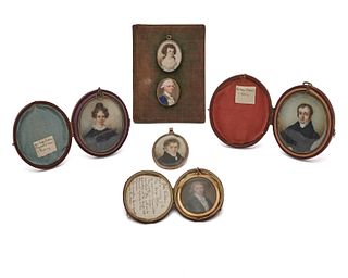 Six New England Family Portrait Miniatures