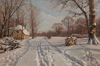 PEDER MORK MONSTED, Danish 1849-1941, Winter View, 1915