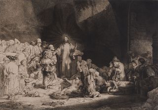 REMBRANDT VAN RIJN, Dutch 1606-1669, Christ Healing the Sick: The Hundred Guilder Print