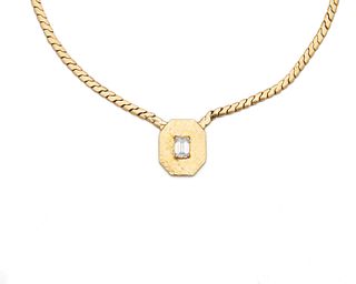 14K Gold and Diamond Pendant Necklace