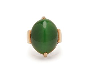 GUMPS 18K Gold and Diopside Cat's Eye Ring