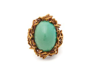 18K Gold and Turquoise Ring