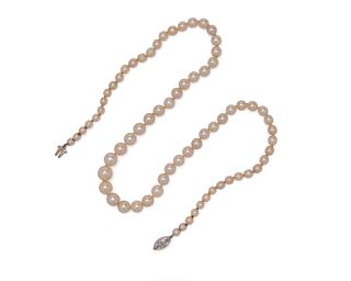 J.E. CALDWELL & CO. Natural Pearl and Diamond Necklace