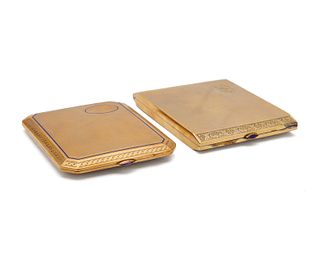 Two 14K Gold Cigarette Cases