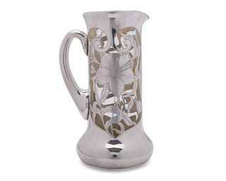MATTHEWS COMPANY Silver Over Glass Water Pitcher, early 20th century