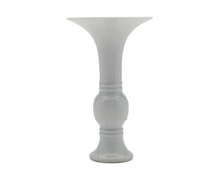 Chinese Blanc de Chine Gu-Form Vase