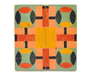 Paint-Decorated Folding Parcheesi Board