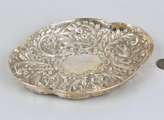 English Sterling Repousse Tray