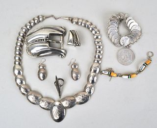 Group Silver Native American/Mexican Jewelry