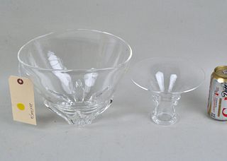 Two Steuben Bowls, Including a Large Oval Bowl