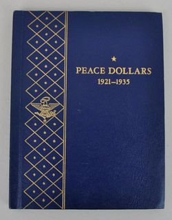 Nearly Complete Book US Peace Dollars