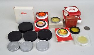 Group of Leica Lens Caps & Accessories