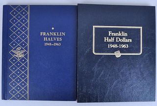 Two Complete Books US Franklin Half Dollars