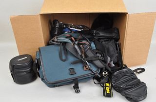 Large Group of Camera Straps and Cases