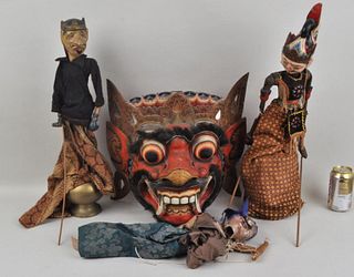 Group Indonesian Puppets & Painted Mask