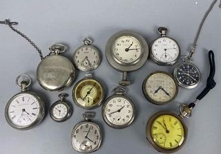 Group Silver/Silver Tone Open Face Pocket Watches