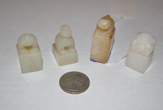 Group Four Chinese Jade/Hardstone Seals