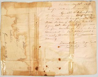 War of 1812 Military Document