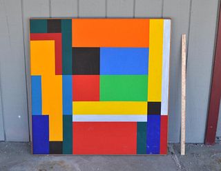 Fred Bull, O/C Abstract Geometric Composition
