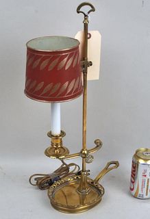 Early Brass Single Light Adjustable Student Lamp
