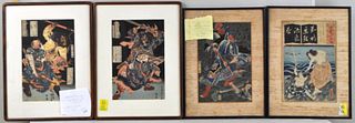 Four Framed Japanese W/B Prints