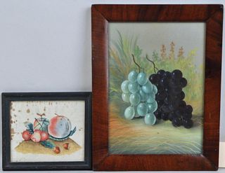 Two Small Framed Still Life Paintings of Fruit