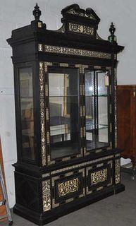 Milanese Inlaid Ebonized Cabinet, Manner Pogliani