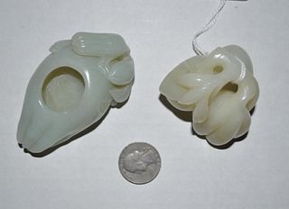 Chinese Carved Container & Lotus Pod Carving