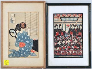 Kitagawa Utamaro, W/B Print "Two Mirrors"