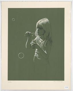 Robert Vickery, Untitled (Girl Blowing Bubbles)