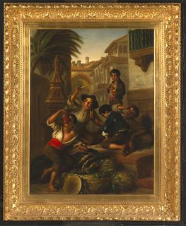 George Henry Hall, Untitled (Genre Scene in Seville), 1861