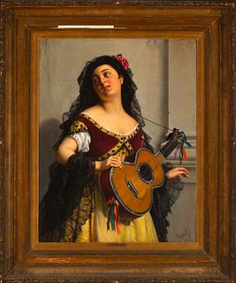 Giovanni Rota, Untitled (Young Woman with Guitar), 1872