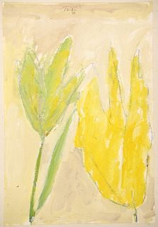 Harold Garde, Yellow and Green Tulips, 1984