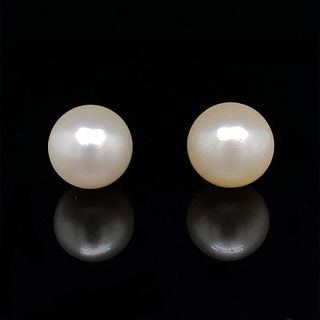 18k Pearl Stud Earrings