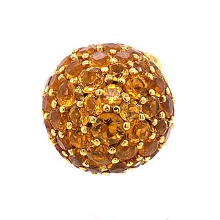 FASANO 18k Yellow Sapphire Pave Ball Ring