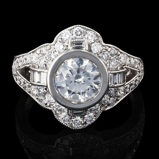 Diamond Platinum Ring (EGL USA CERTIFIED