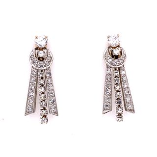 Retro 18k Diamond Earrings