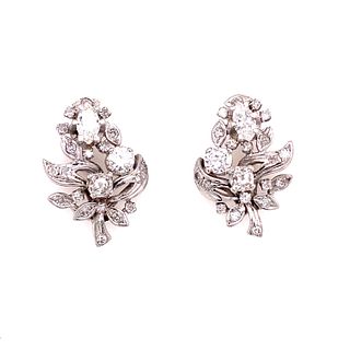 Art Deco 14k Diamond EarringsÂ 