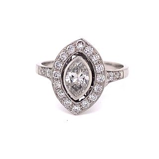 Platinum Diamond Marquise Engagement Ring