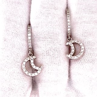18k Diamond Moon EarringsÂ 