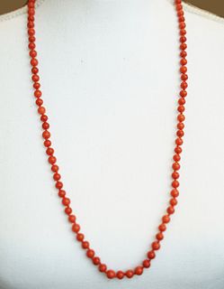 1940â€s Red Coral Necklace